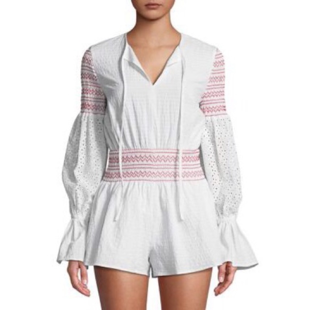 🏷 NWT Anthropologie Long sleeve white romper